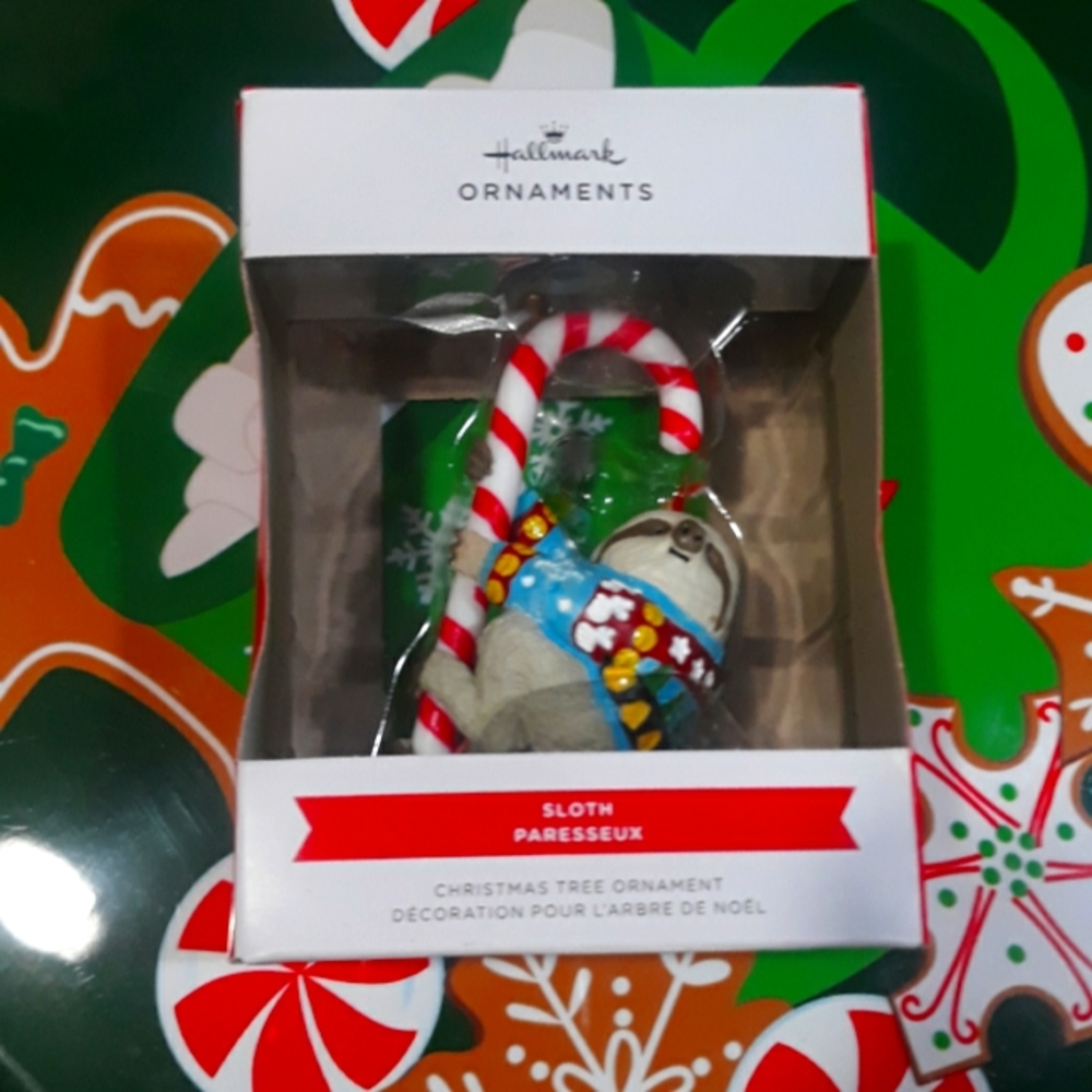 Hallmark ornament:sloth